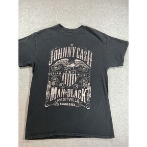 Johnny Cash Man In Black Nashville Outlaw Music Graphic T-Shirt Men Large 2274